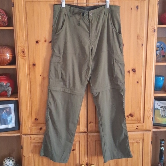 Prana Outdoor Gorpcore Utility Nylon Convertable Cargo Pants Size 34x32 - Picture 1 of 11